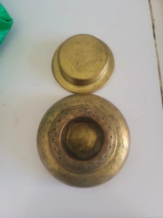 Antiguo quemador latón hornillo