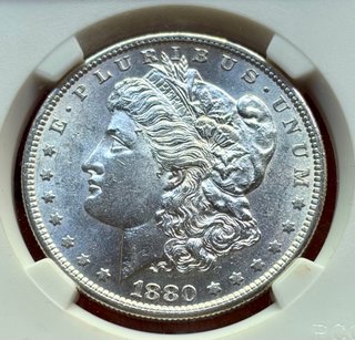 Moneda Plata USA 1 Dolar 1880-S Morgan SC/SC- EEUU