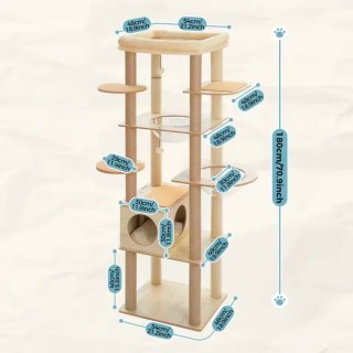 Rascador para gatos de madera