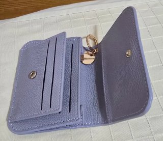 Monedero lila pastel cuero sintético NUEVO