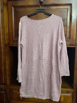 Vestido rosa fino entretiempo