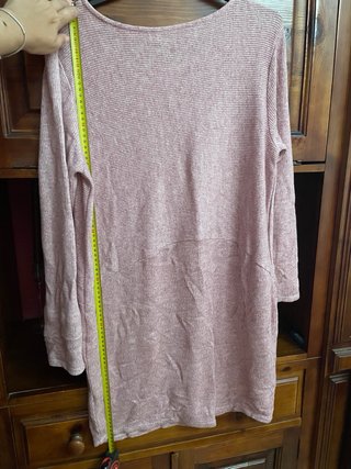 Vestido rosa fino entretiempo