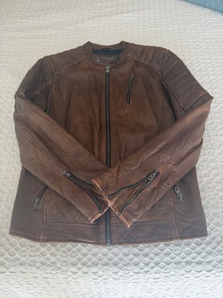 Cazadora de cuero Jack & Jones Vintage M