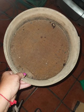 Criba metálica redonda
