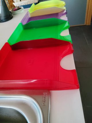 Bandejas de escritorio apilables (4 unidades)