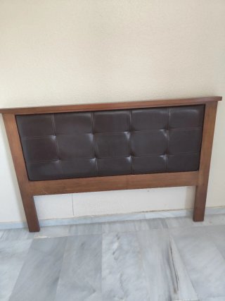 Cabecero de Madera y Cuero 150cm
