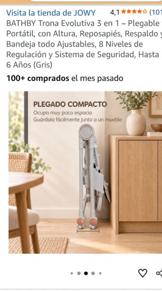 Trona Evolutiva 3 en 1 JOWY - Gris