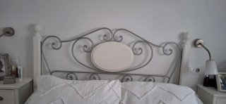 Cabecero de Cama 135cm Forja y Madera