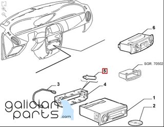 Tornillo trasero soporte radio Lancia Ypsilon (199