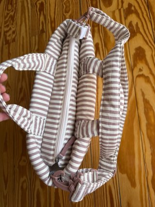 Bolsa Canastilla Walking Mum Rayas Moka