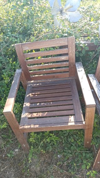 Conjunto Muebles Jardín Teca: Banco + 2 Sillones