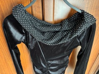 Vestito nero in velluto Zara