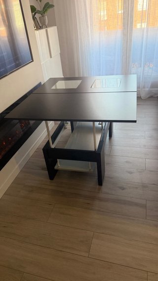 Mesa Centro/Comedor Negra Madera