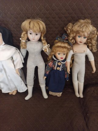 Lote 4 Muñecas Porcelana