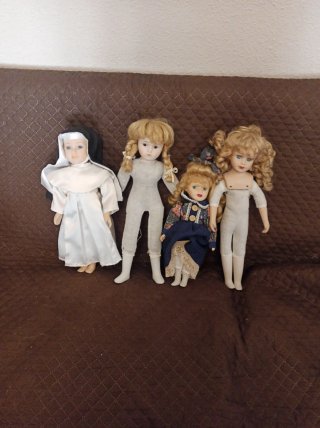 Lote 4 Muñecas Porcelana