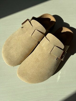 Zuecos birkenstock boston color baige