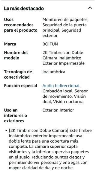 Timbre con Cámara Inalámbrico BOIFUN 2026