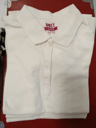 6 Polos Manga Corta Niña Talla 11-12