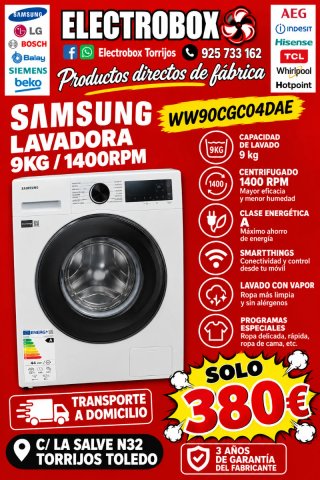 Lavadora Samsung 9kg 1400RPM