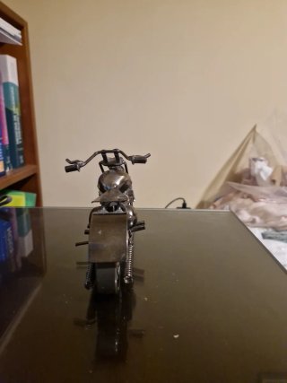 Escultura Moto Chopper Metal