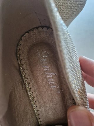 Zapatos de Tacón Dorados Mujer Fiesta Talla 38