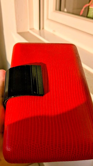 Cartera de piel roja para eventos