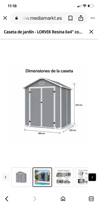 Caseta de jardín de plástico beige