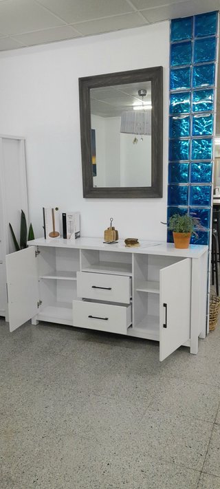 Aparador Vitrina Blanco 156cm - enviamos