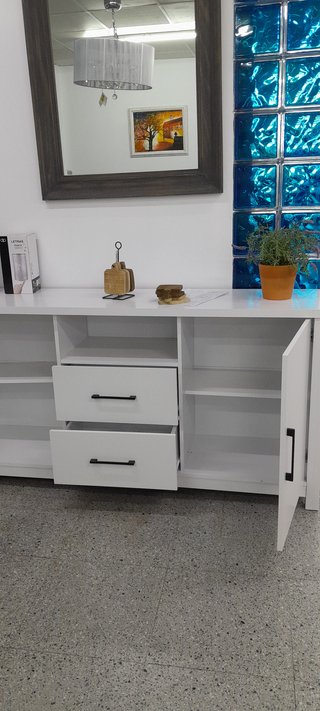 Aparador Vitrina Blanco 156cm - enviamos