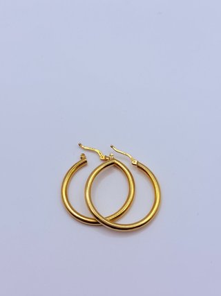 PENDIENTES DE ARO LISO 18K 9,44gr