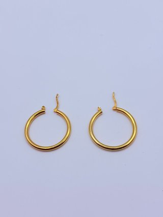 PENDIENTES DE ARO LISO 18K 9,44gr