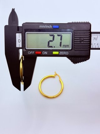 PENDIENTES DE ARO LISO 18K 9,44gr