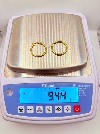 PENDIENTES DE ARO LISO 18K 9,44gr