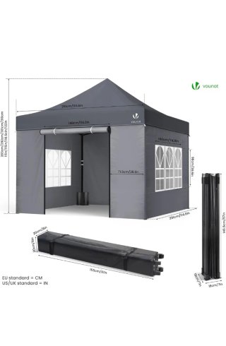 Carpa Plegable VOUNOT Gris W37F5678
