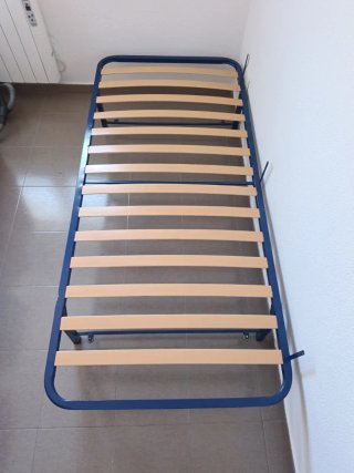 Somier metálico con lamas de madera