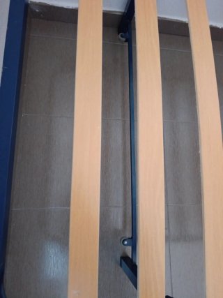 Somier metálico con lamas de madera