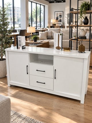 Aparador blanco de madera