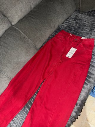 Pantalones Rojos Zara Talla XS