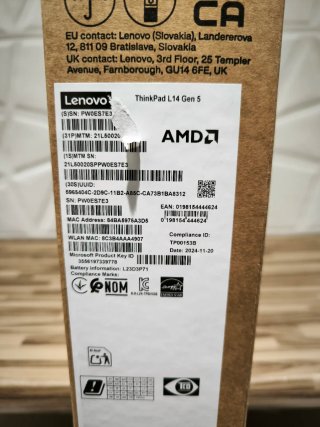 Portátil Lenovo ThinkPad L14 5GEN Negro