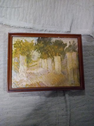 LOTE DE 7 CUADROS ANTIGUOS Y PEQUEÑOS AÑOS 70/80