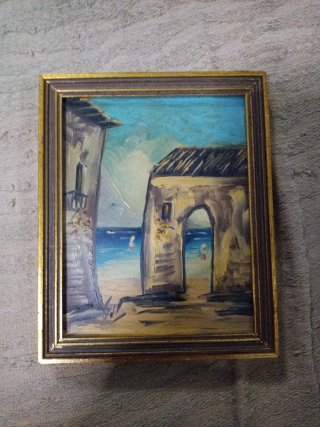 LOTE DE 7 CUADROS ANTIGUOS Y PEQUEÑOS AÑOS 70/80