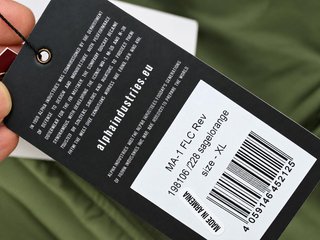 Alpha Industries Bomber Hombre XL US / 2XL Europea