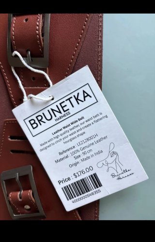 Cinturón de piel ancho Mujer Brunetka