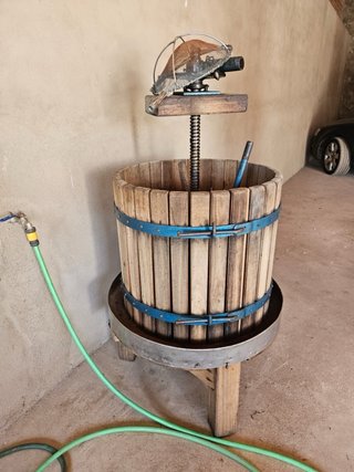 Prensa de vino de madera para vino o decoración