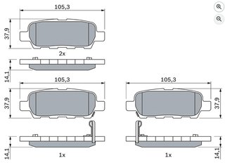 Pastillas de freno Bosch BP1000 traseras
