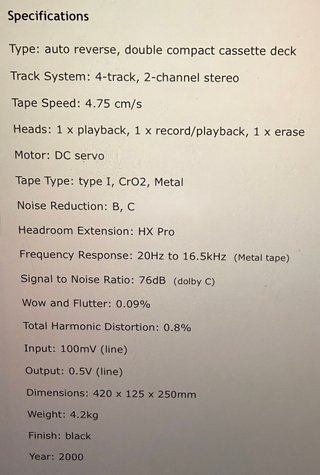 Pioneer CT-W505R Doble Pletina Cassette