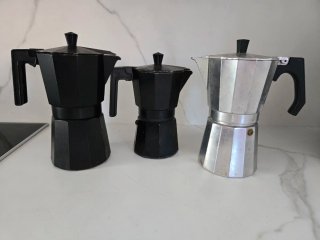 Lote 3 Caffettiere Italiane. Per collezionisti.