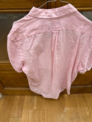 Camisa Lino Ralph Lauren Rosa Talla L