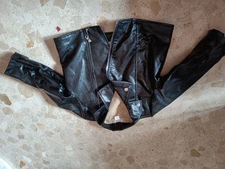 Chaqueta de Cuero Negra para Niña