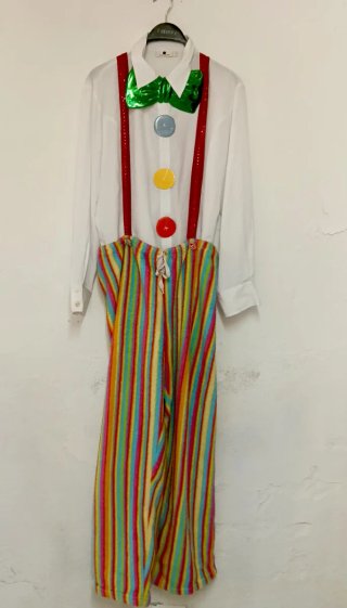 Disfraz de Payaso Adulto Talla L + Peluca, Sombrer